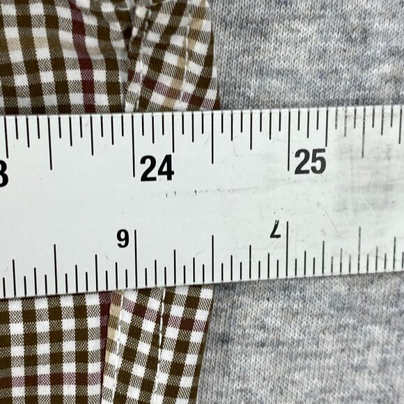 Tricots St Raphael Shirt Mens Large Button Up Brown Plaid Long Sleeve Collared - Picture 11 of 12